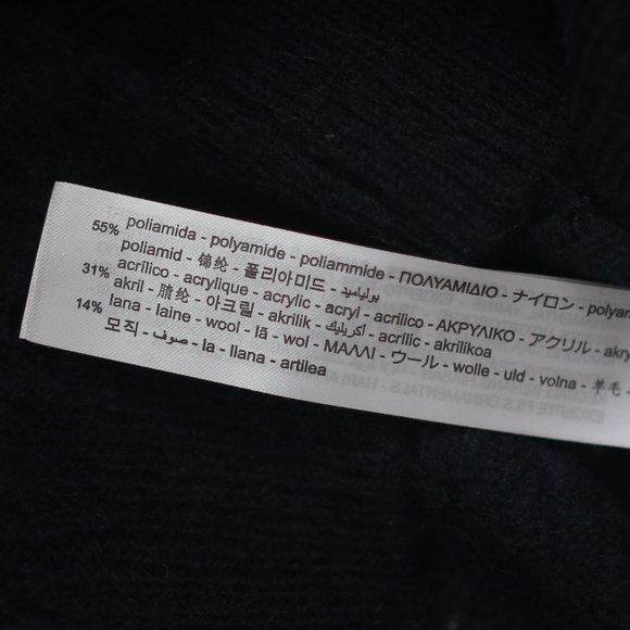 NWT BEADED EMBROIDERED WOOL BLEND KNIT NAVY TOP. - Picture 6 of 8